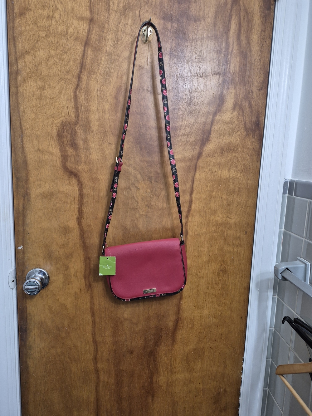 kate spade Rose Pink Floral-Trim Crossbody Bag